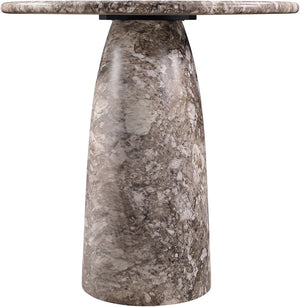 Meridian Furniture Cosenza Concrete Pedestal Counter Table Art Deco Stone Look for Indoor Outdoor Use Brown 36" W x 36" D 770Brown-T36