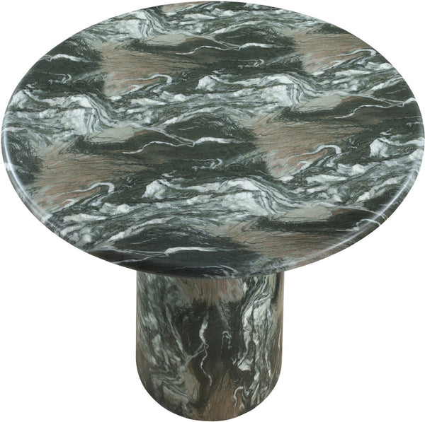 Meridian Furniture Cosenza Concrete Pedestal Counter Table Art Deco Stone Look for Indoor Outdoor Use Green 36" W x 36" D 770Green-T36