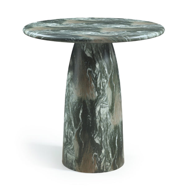 Meridian Furniture Cosenza Concrete Pedestal Counter Table Art Deco Stone Look for Indoor Outdoor Use Green 42" W x 42" D 770Green-T42