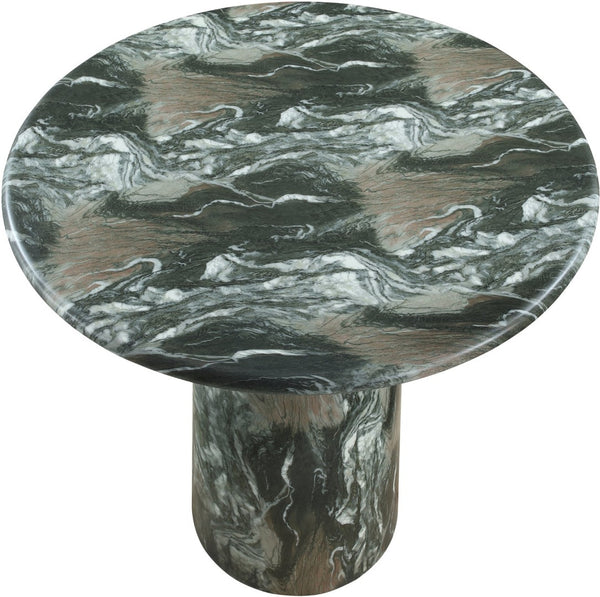 Meridian Furniture Cosenza Concrete Pedestal Counter Table Art Deco Stone Look for Indoor Outdoor Use Green 42" W x 42" D 770Green-T42