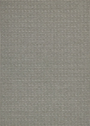 Unique Loom Outdoor Modern Links Machine Made Striped Rug Gray, Gray/Silver 8' 0" x 11' 4"