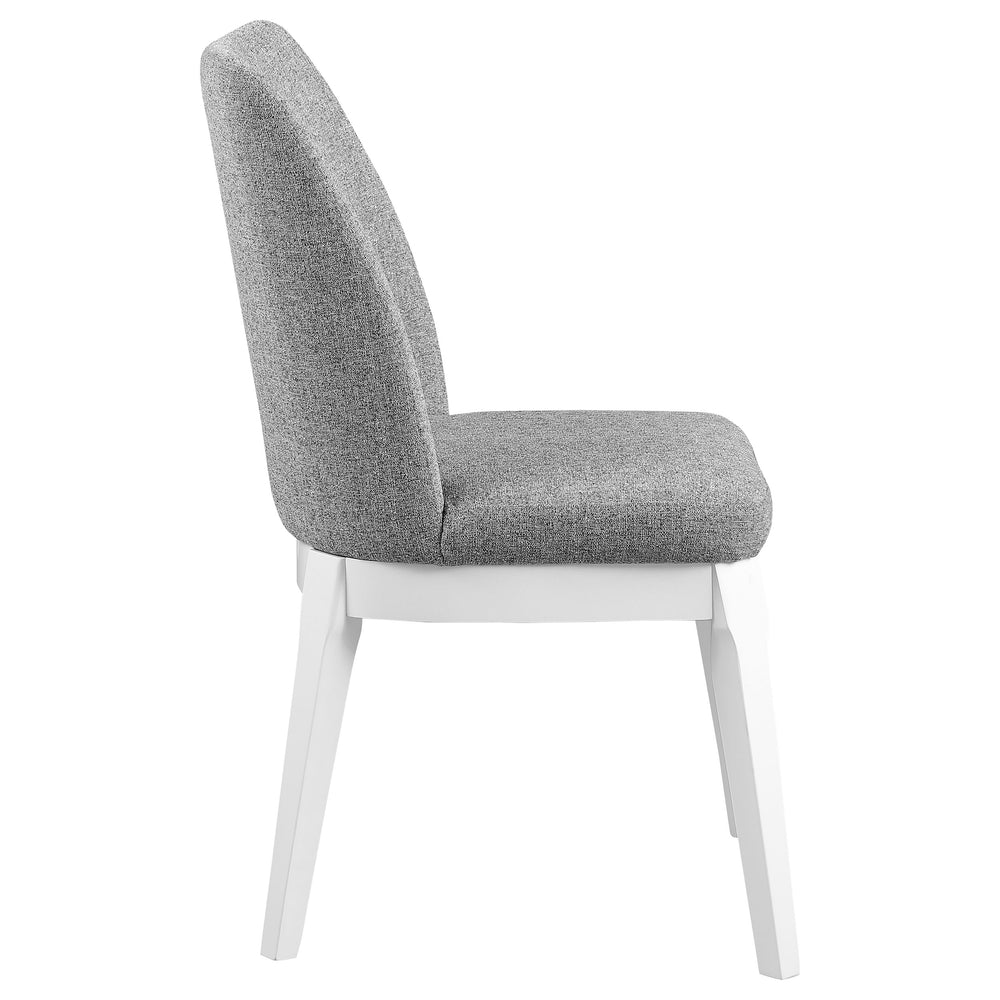 English Elm Rupert Light Grey Upholstered Dining Side Chair Set of 2 — Tall Curved Backs, Plush Seats, Durable Fabric Comfort B062P299821
