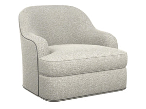 Lexington Alta Vista Plush Swivel Accent Chair with Ultra Down Cushion for Living Room or Bedroom Gray 7710-11SW-71