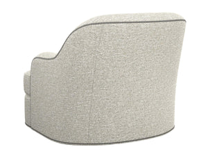 Lexington Alta Vista Plush Swivel Accent Chair with Ultra Down Cushion for Living Room or Bedroom Gray 7710-11SW-71