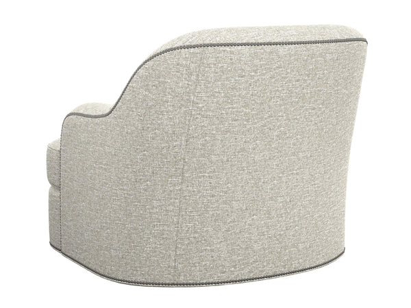 Lexington Alta Vista Plush Swivel Accent Chair with Ultra Down Cushion for Living Room or Bedroom Gray 7710-11SW-71