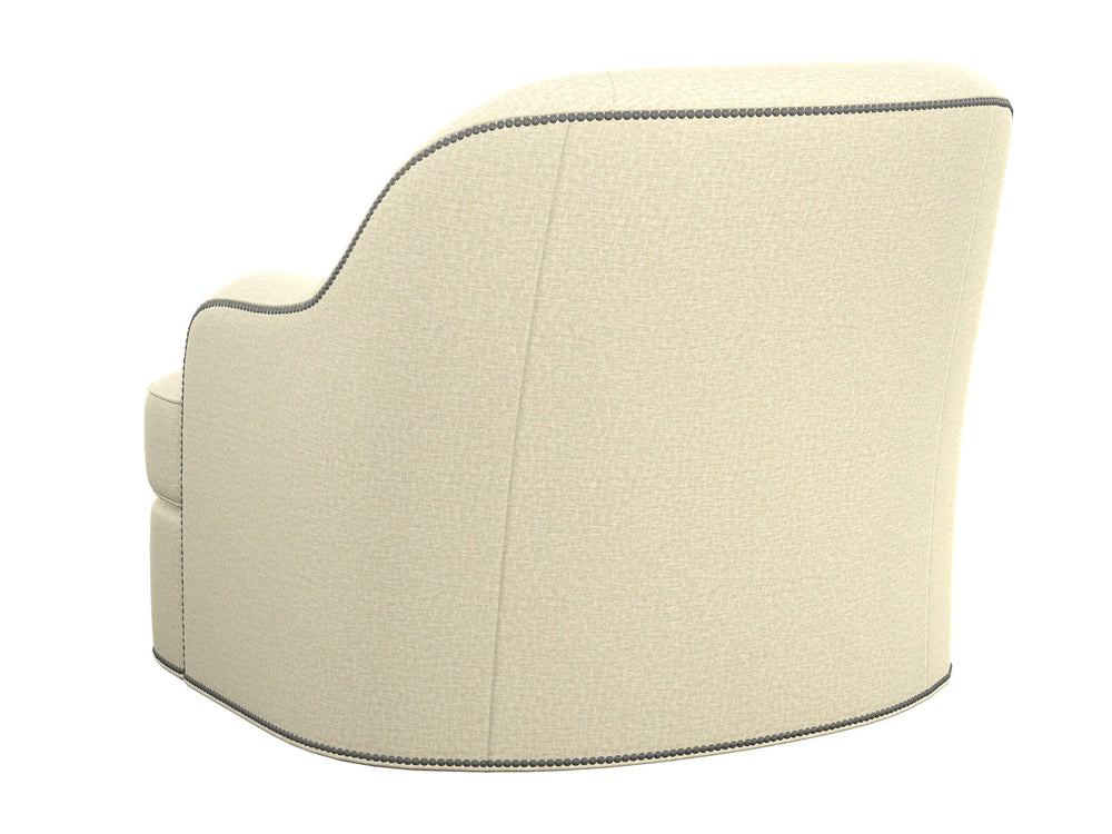 Lexington Alta Vista Plush Swivel Accent Chair with Ultra Down Cushion for Living Room or Bedroom Beige/Tan 7710-11SW-74