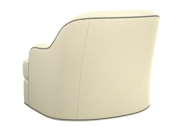 Lexington Alta Vista Plush Swivel Accent Chair with Ultra Down Cushion for Living Room or Bedroom Beige/Tan 7710-11SW-74