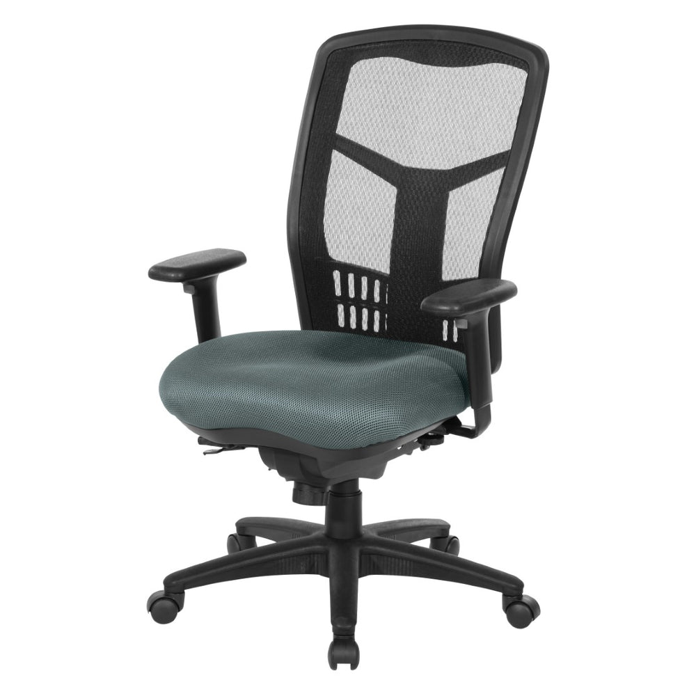 OSP Home Furnishings Progrid® High Back Mesh Office Chair with Lumbar Support and Ergonomic Adjustable Seating 92892-2M