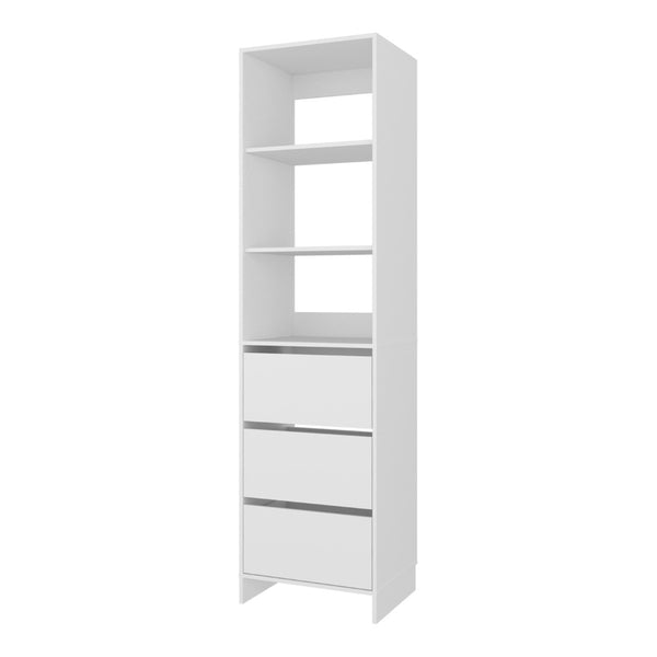 English Elm Cabot Six Shelf Tall Wardrobe Closet White Melamine Vertical Bedroom Storage B097S00244