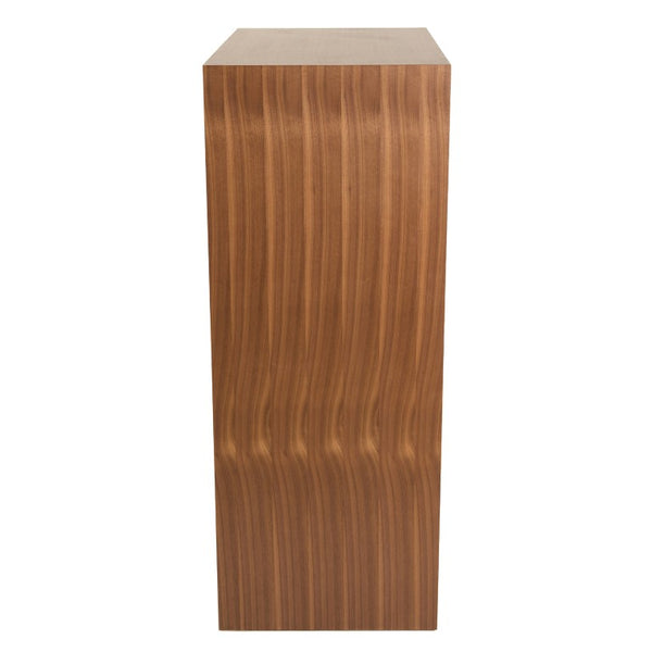 VIG Furniture Berlin Mid-Century Walnut Chest With 5 Drawers, Integrated Wood Pulls, Rich Veneer, Fully Assembled VGMABR-92-CST