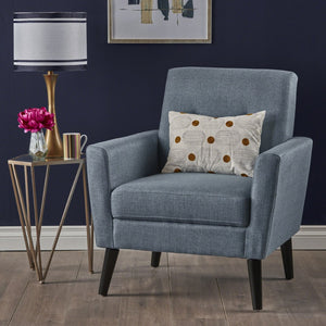 Christopher Knight Home® - Noble House - Sienna Mid Century Blue Fabric Club Chair