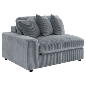 English Elm Marcus Fog Modular Reversible Sectional Sofa with Pillows – Terracotta Fog Upholstery, Track Arms, Ottoman Lounge B062S01211