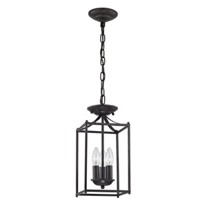 Thomas Lighting Foyer Three Light Mini Pendant Oil Rubbed Bronze Tulip Shade Transitional Ceiling Fixture 7713FY/10