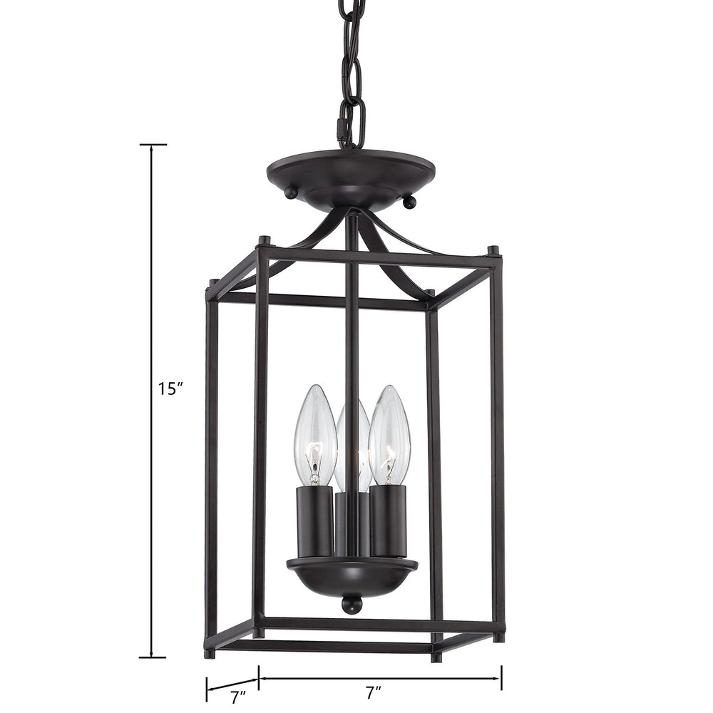 Thomas Lighting Foyer Three Light Mini Pendant Oil Rubbed Bronze Tulip Shade Transitional Ceiling Fixture 7713FY/10
