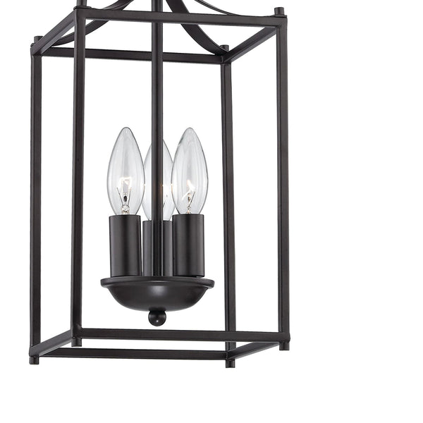 Thomas Lighting Foyer Three Light Mini Pendant Oil Rubbed Bronze Tulip Shade Transitional Ceiling Fixture 7713FY/10