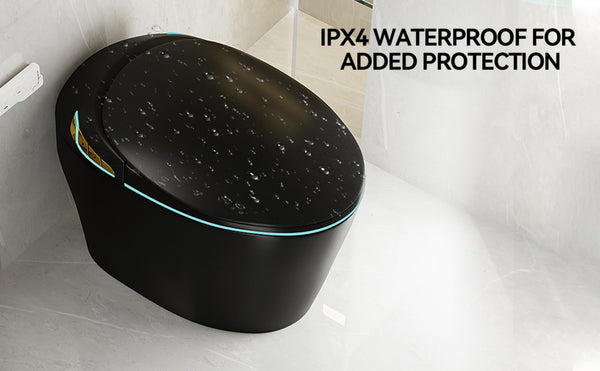 English Elm Unique Smart Toilet with Built in Bidet Auto Lid Foot Sensor and Warm Air Dryer W3133P384976
