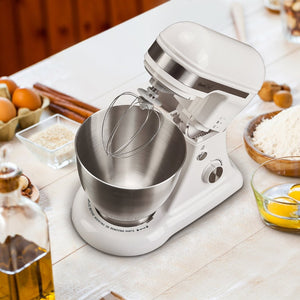 English Elm Geek Chef Tilt-head Stand Mixer Copper Motor Planetary Action 4.8qt Stainless Bowl White W1002P416197