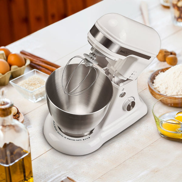 English Elm Geek Chef Tilt-head Stand Mixer Copper Motor Planetary Action 4.8qt Stainless Bowl White W1002P416197