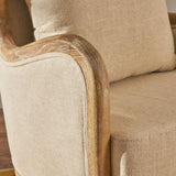 Christopher Knight Home® - Noble House - Crenshaw Beige Fabric Wing Chair