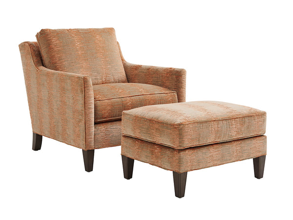 Lexington Turin Luxe Seating: Hand-glazed Platinum Finish, Elegant Silver Accents & Custom Upholstery Style   7716-44-40