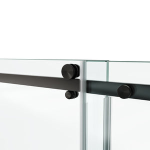 English Elm 60*66"fixed Sliding Shower Door Clear Tempered Glass Stainless Steel Frameless Spa T3177P320609