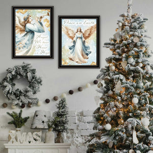 English Elm Trendy Decor 4u Angels Holiday 2 Piece Framed Canvas Art Set for Bedroom Walls B067P252302
