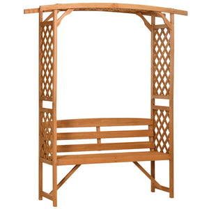 English Elm Outsunny 3-Seat Wooden Arbor Bench With Pergola & Trellises For Climbing Plants, Outdoor Decor W2225P200650-GIGA