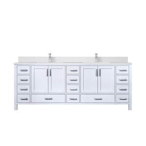English Elm White Double Bath Vanity With White Quartz Top & Faucet Set – Elegant Storage Solution For Bathrooms B2731P259147-GIGA