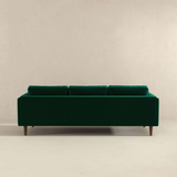 English Elm Ashcroft Furniture - Amber Mid Century Modern Dark Green Luxury Modern Velvet Sofa