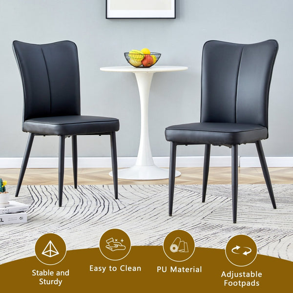 English Elm Table and Chair Set Rectangular Tempered Glass Top with 4 Black Pu Leather Seats W1151S04628