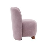 Christopher Knight Home® - Noble House - - Ultra-Soft Modern Low-Back Armless Accent Chair With Skin-Friendly Upholstery And Exquisite Round Pine Wood Feet, For Small Living Spaces, Living Room, Bedroom, Balcony, Office, Reading Nook, Purple