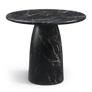Meridian Furniture Cosenza Concrete Pedestal Bar Table Art Deco Sculptural Base for Indoor Outdoor Dining Black 42 inches 771Black-T42