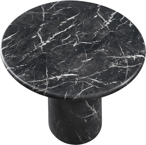 Meridian Furniture Cosenza Concrete Pedestal Bar Table Art Deco Sculptural Base for Indoor Outdoor Dining Black 42 inches 771Black-T42