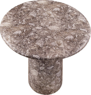 Meridian Furniture Cosenza Concrete Pedestal Bar Table Art Deco Sculptural Base for Indoor Outdoor Dining Brown 36 inches 771Brown-T36