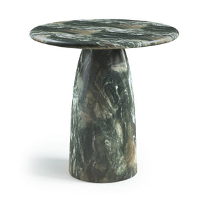 Meridian Furniture Cosenza Concrete Pedestal Bar Table Art Deco Sculptural Base for Indoor Outdoor Dining Green 36 inches 771Green-T36