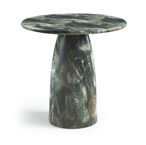 Meridian Furniture Cosenza Concrete Pedestal Bar Table Art Deco Sculptural Base for Indoor Outdoor Dining Green 36 inches 771Green-T36