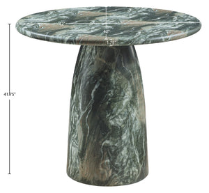 Meridian Furniture Cosenza Concrete Pedestal Bar Table Art Deco Sculptural Base for Indoor Outdoor Dining Green 42 inches 771Green-T42