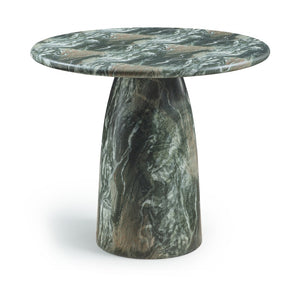 Meridian Furniture Cosenza Concrete Pedestal Bar Table Art Deco Sculptural Base for Indoor Outdoor Dining Green 42 inches 771Green-T42