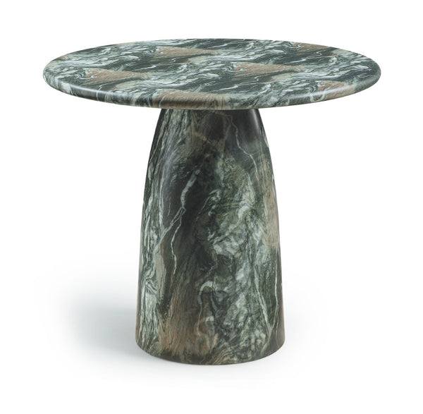 Meridian Furniture Cosenza Concrete Pedestal Bar Table Art Deco Sculptural Base for Indoor Outdoor Dining Green 42 inches 771Green-T42