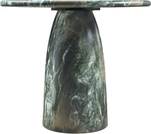 Meridian Furniture Cosenza Concrete Pedestal Bar Table Art Deco Sculptural Base for Indoor Outdoor Dining Green 42 inches 771Green-T42