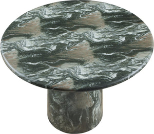 Meridian Furniture Cosenza Concrete Pedestal Bar Table Art Deco Sculptural Base for Indoor Outdoor Dining Green 42 inches 771Green-T42
