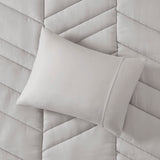 Intelligent Design Remy Modern/Contemporary Quilted Chevron Comforter Set ID10-2299 Gray