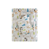 True North by Sleep Philosophy Cozy Flannel Casual Printed Sheet Set TN20-0269 Multi Forest Animals