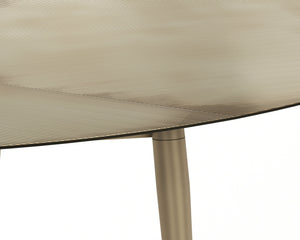 Sunpan Tuner Coffee Table - Hand-Etched Antique Brass and Marble Design for Unique Living Spaces Oval - 54W x 25.75D x 17H