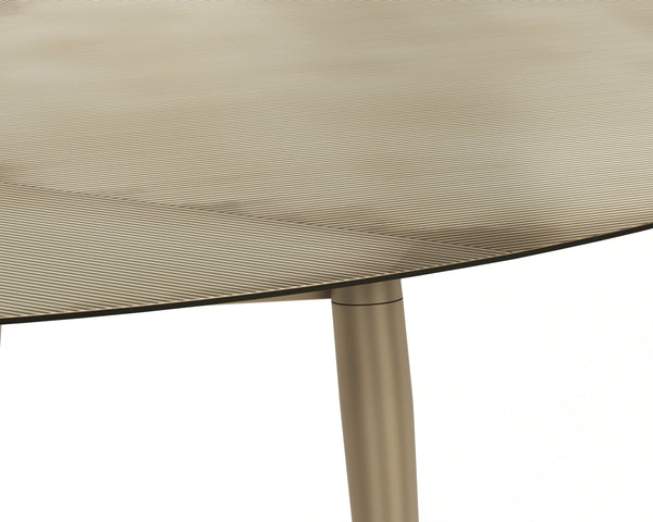 Sunpan Tuner Coffee Table - Hand-Etched Antique Brass and Marble Design for Unique Living Spaces Oval - 54W x 25.75D x 17H