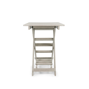 English Elm Summit Ridge Recycled Hdpe Outdoor Folding Bar Table Weather Resistant Eco Patio Sand B2745P409717