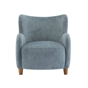 English Elm Christopher Knight Home® - Lucia Velvet Wingback Armchair with Pocket Spring Cushion, Mid-Century Birch Legs, Luxe Comfort Dusty Blue,Teak 31.5 L x 30.75 W x 30.5 H N776P205426B