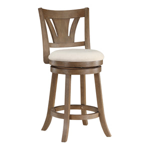 OSP Home Furnishings Miller Counter Stool Linen/Medium Oak
