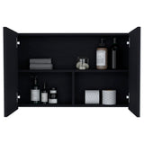 English Elm Medicine Cabinet Mansfield, Bathroom, Black