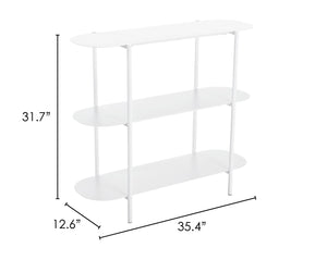 Tre Console Table White 109419 Zuo Modern
